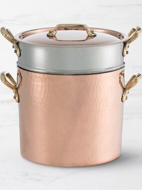 Mauviel Copper Pasta Pentola with Lid & Insert